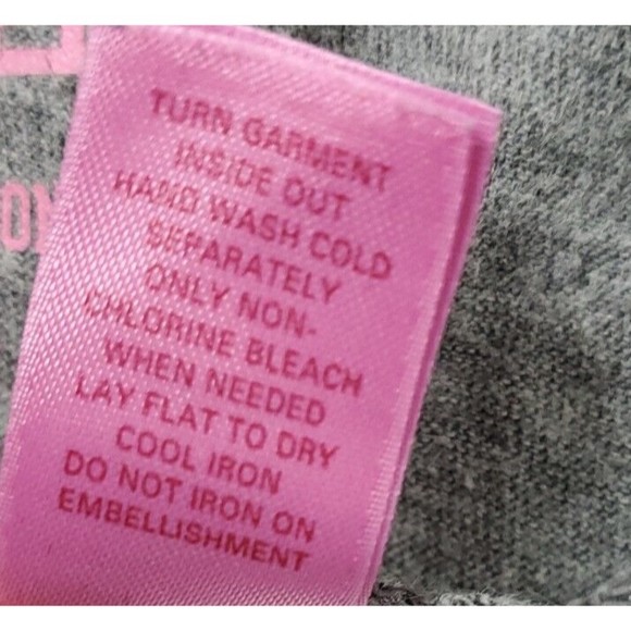 Victoria Secret Pink Blouse Top Sequins Bling Gray Red Utah Logo Womens Large - Picture 9 of 12